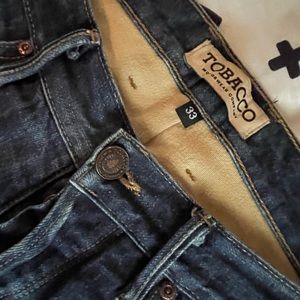 Tobacco Motorcycle Jeans - 15oz Selvedge Indigo  Denim 33x34